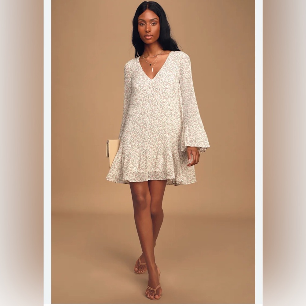 Ivory Floral Dress